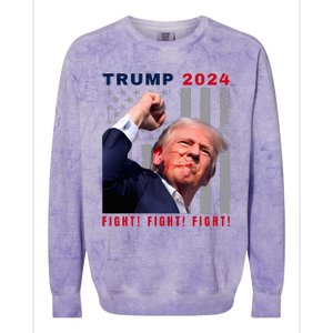 President Trump Fight! Fight! Fight! Maga Usa Stand United Colorblast Crewneck Sweatshirt