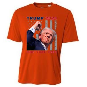 President Trump Fight! Fight! Fight! Maga Usa Stand United Cooling Performance Crew T-Shirt