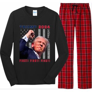 President Trump Fight! Fight! Fight! Maga Usa Stand United Long Sleeve Pajama Set