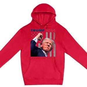 President Trump Fight! Fight! Fight! Maga Usa Stand United Premium Pullover Hoodie