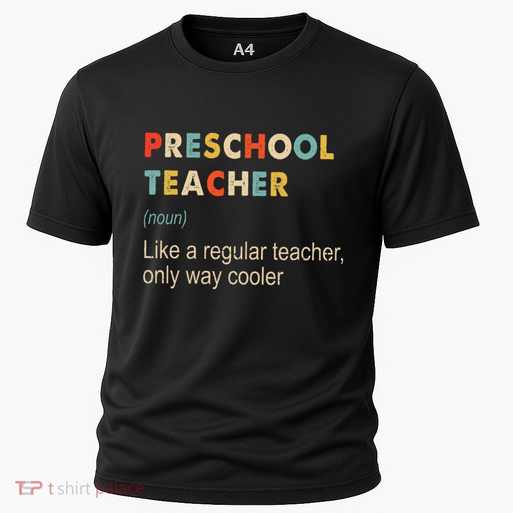 Preschool Teacher Funny Kindergarten Teacher Definition Cooling Performance Crew T-Shirt
