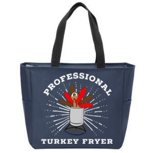 Professional Turkey Fryer Frying Thanksgiving Zip Tote Bag