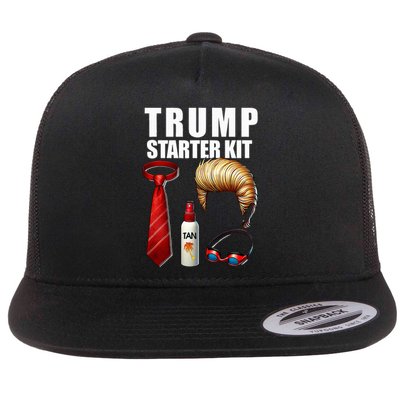 President Trump For Halloween Or Birthday Present Flat Bill Trucker Hat