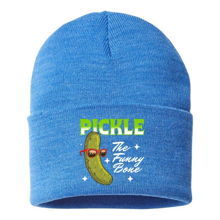 Pickle The Funny Bone Pickles Lover Gift Sustainable Knit Beanie