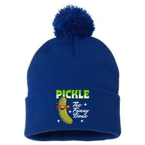 Pickle The Funny Bone Pickles Lover Gift Pom Pom 12in Knit Beanie