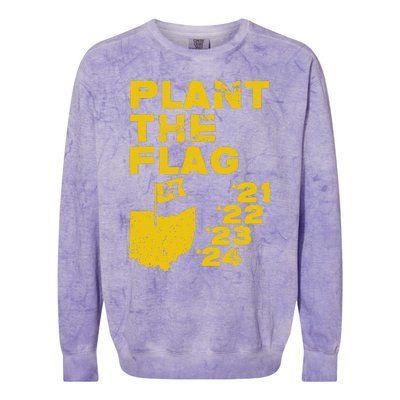 Plant The Flag 21 22 23 24 Michigan Colorblast Crewneck Sweatshirt