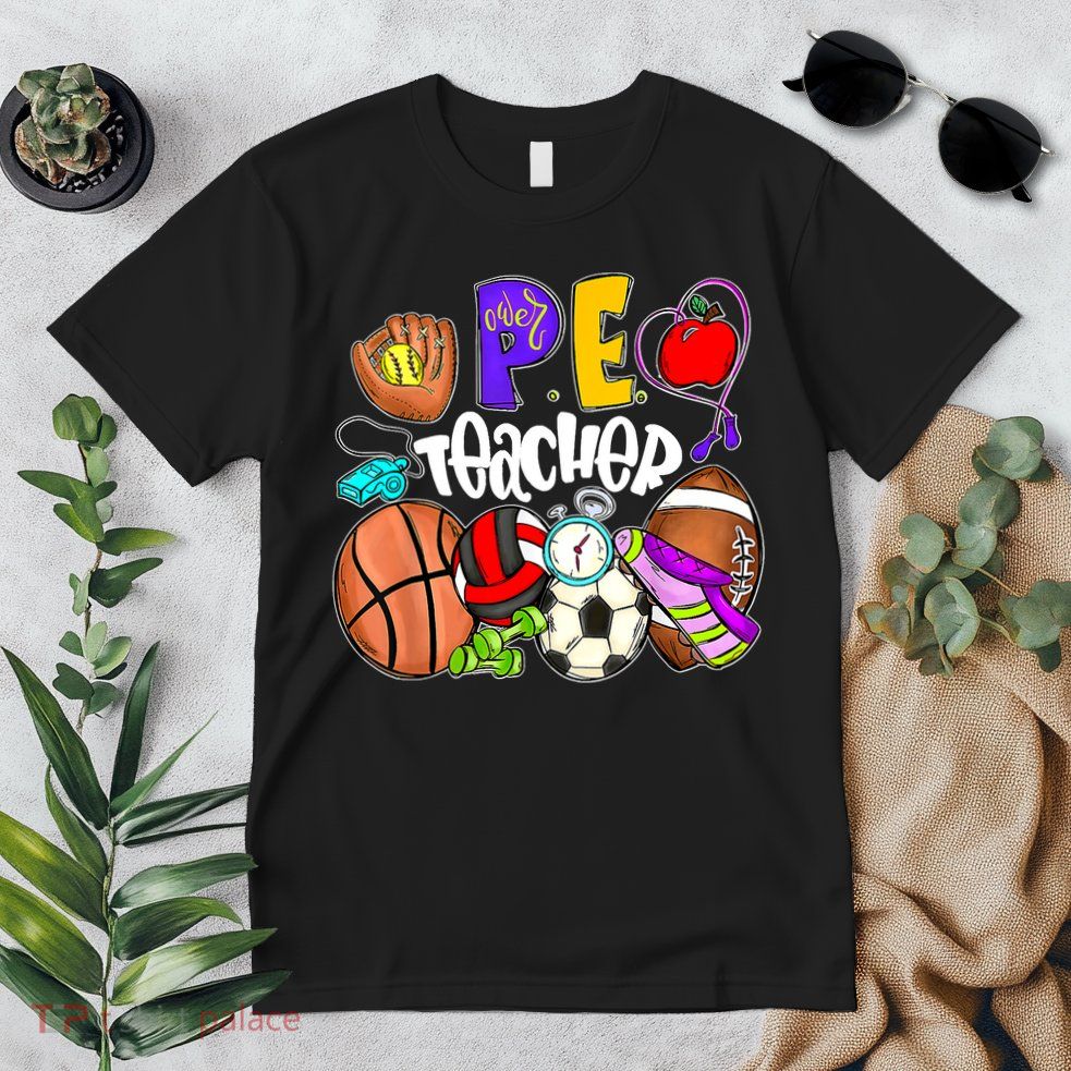 PE Teacher Funny Physical Education Teacher Back To School Premium T-Shirt