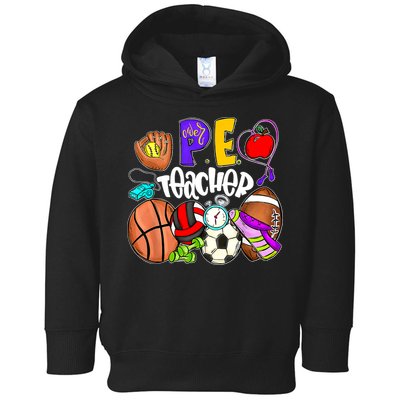 PE Teacher Funny Physical Education Teacher Back To School Toddler Hoodie