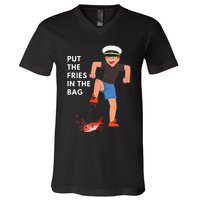 Put The Fries In The Bag Josh Block Wots V-Neck T-Shirt