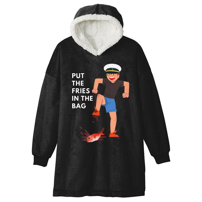 Put The Fries In The Bag Josh Block Wots Hooded Wearable Blanket