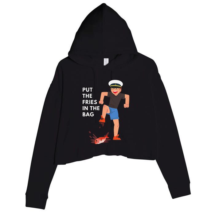 Put The Fries In The Bag Josh Block Wots Crop Fleece Hoodie