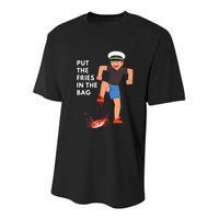 Put The Fries In The Bag Josh Block Wots Youth Performance Sprint T-Shirt