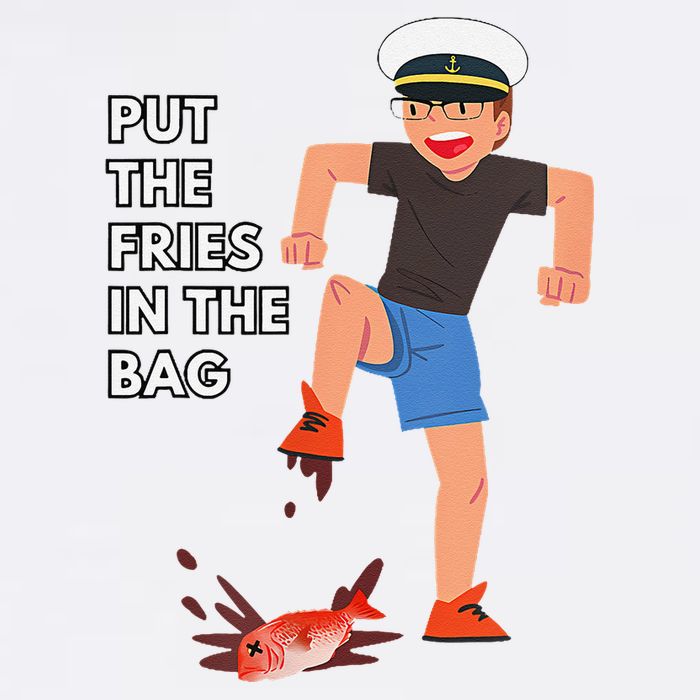 Put The Fries In The Bag Josh Block Wots Garment-Dyed Sweatshirt