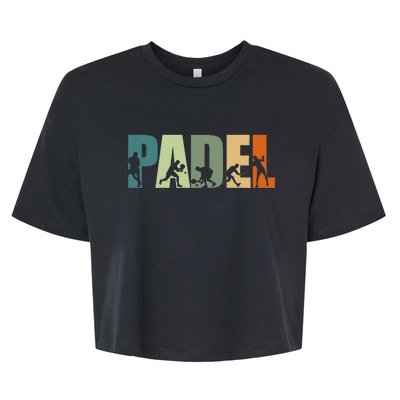 Padel Tennis Funny Padel Players Bella+Canvas Jersey Crop Tee