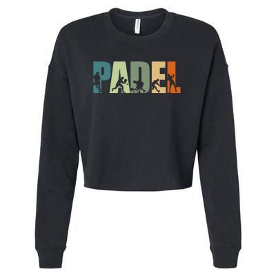 Padel Tennis Funny Padel Players Cropped Pullover Crew