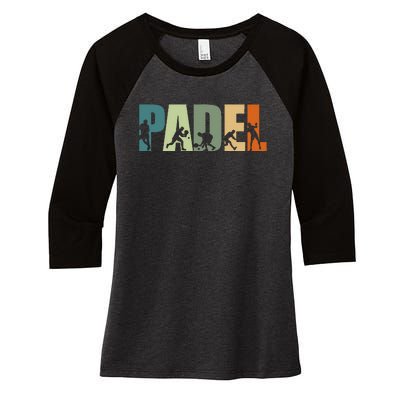 Padel Tennis Funny Padel Players Women's Tri-Blend 3/4-Sleeve Raglan Shirt