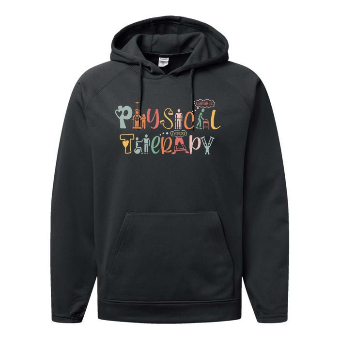 Physical Therapy Funny Physical Therapist PT Month Performance Fleece Hoodie