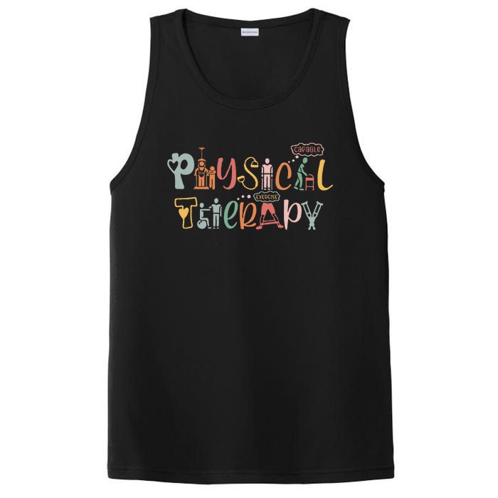 Physical Therapy Funny Physical Therapist PT Month PosiCharge Competitor Tank