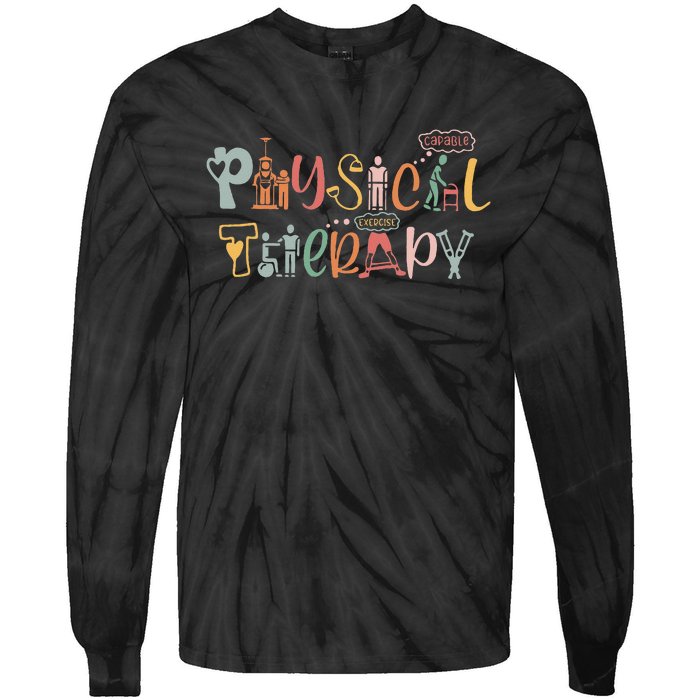 Physical Therapy Funny Physical Therapist PT Month Tie-Dye Long Sleeve Shirt