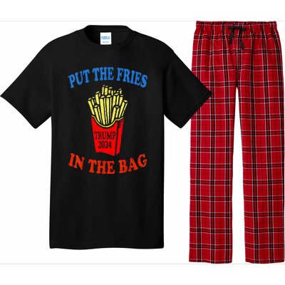 Put The Fries In The Bag Fast Food Lover Funny French Fry Trump 2024 Pajama Set