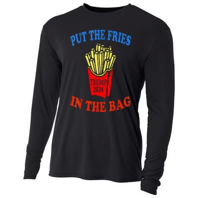 Put The Fries In The Bag Fast Food Lover Funny French Fry Trump 2024 Cooling Performance Long Sleeve Crew