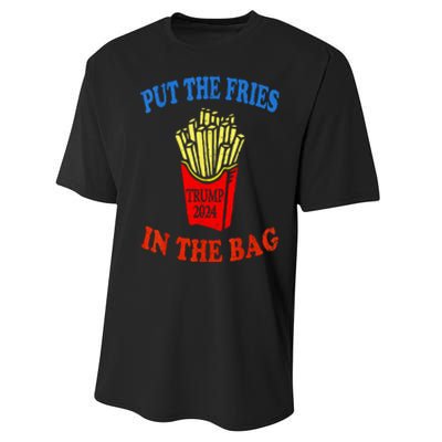 Put The Fries In The Bag Fast Food Lover Funny French Fry Trump 2024 Performance Sprint T-Shirt