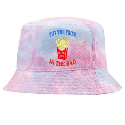 Put The Fries In The Bag Fast Food Lover Funny French Fry Trump 2024 Tie-Dyed Bucket Hat