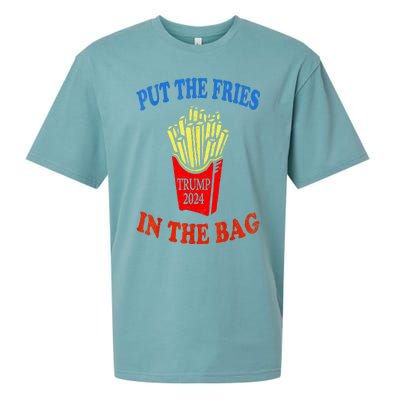 Put The Fries In The Bag Fast Food Lover Funny French Fry Trump 2024 Sueded Cloud Jersey T-Shirt