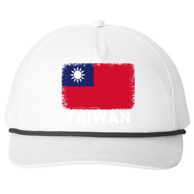 Proud Taiwan Flag Gift Support Taiwanese People Gift Snapback Five-Panel Rope Hat