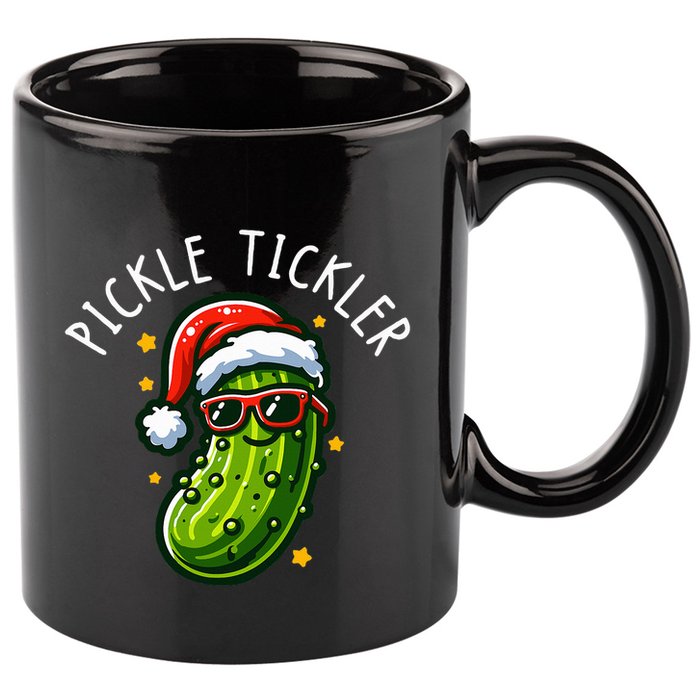 Pickle Tickler Funny Christmas Xmas 11oz C Handle Ceramic Mug
