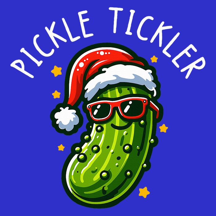 Pickle Tickler Funny Christmas Xmas Button