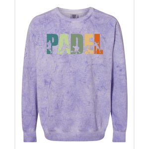 Padel Tennis Funny Padel Players Colorblast Crewneck Sweatshirt