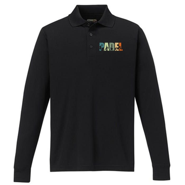 Padel Tennis Funny Padel Players Performance Long Sleeve Polo