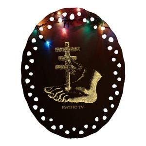 Psychic Tv Fan Art Ceramic Oval Ornament