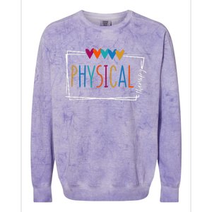 Physical Therapy Funny Physical Therapist pt therapist month Colorblast Crewneck Sweatshirt