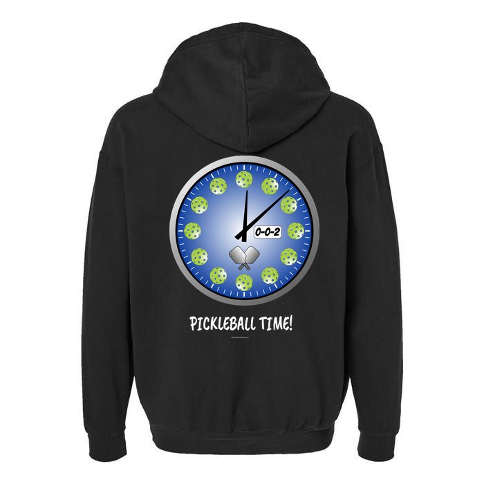 Pickleball Time Front And Back Garment-Dyed Fleece Hoodie