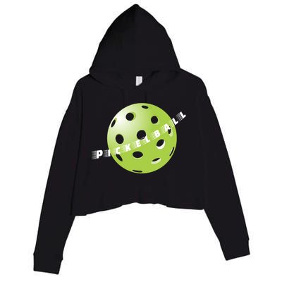 Pickleball Time Front And Back Crop Fleece Hoodie