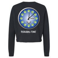Pickleball Time Front And Back Cropped Pullover Crew