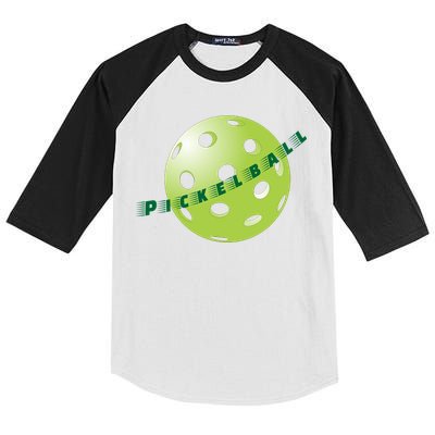 Pickleball Time Front And Back Kids Colorblock Raglan Jersey