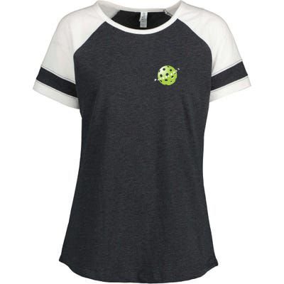 Pickleball Time Front And Back Enza Ladies Jersey Colorblock Tee