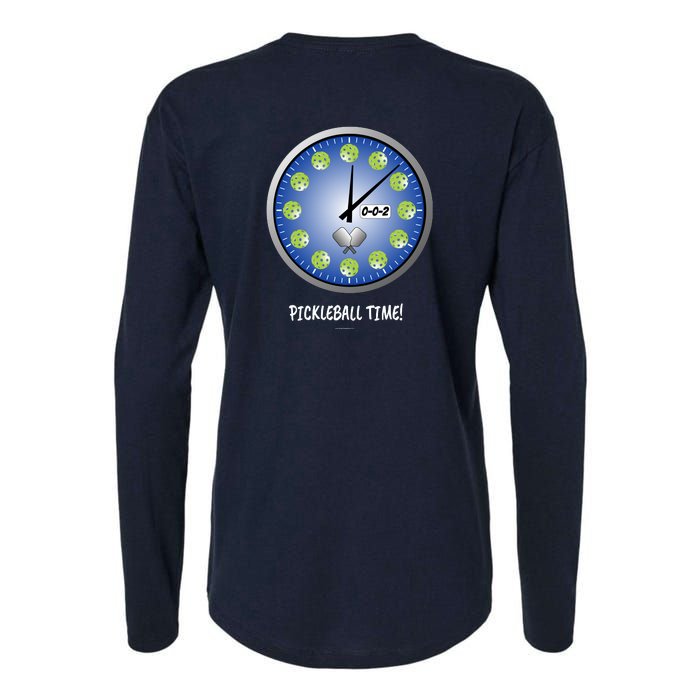 Pickleball Time Front And Back Womens Cotton Relaxed Long Sleeve T-Shirt