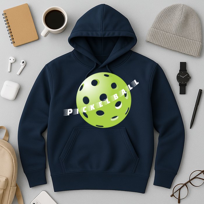 Pickleball Time Front And Back Hoodie