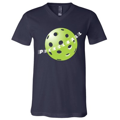 Pickleball Time Front And Back V-Neck T-Shirt