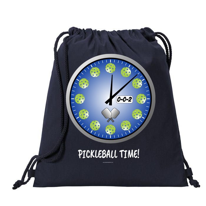 Pickleball Time Front And Back Drawstring Bag