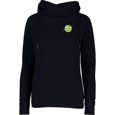 Pickleball Time Front And Back Womens Funnel Neck Pullover Hood