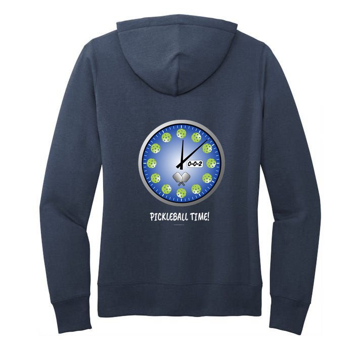 Pickleball Time Front And Back Women's Pullover Hoodie