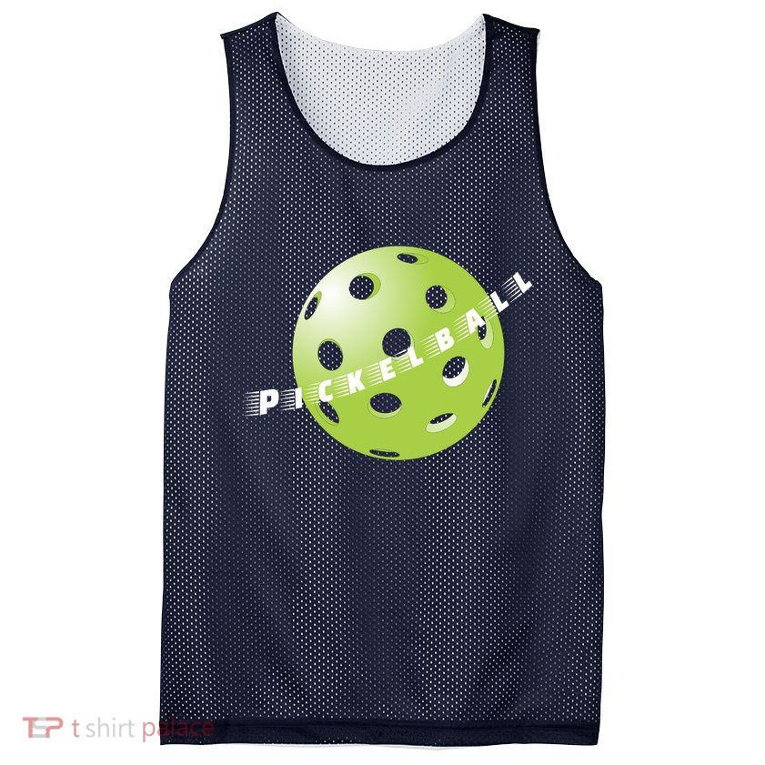 Pickleball Time Front And Back Mesh Reversible Basketball Jersey Tank
