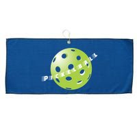 Pickleball Time Front And Back Large Microfiber Waffle Golf Towel