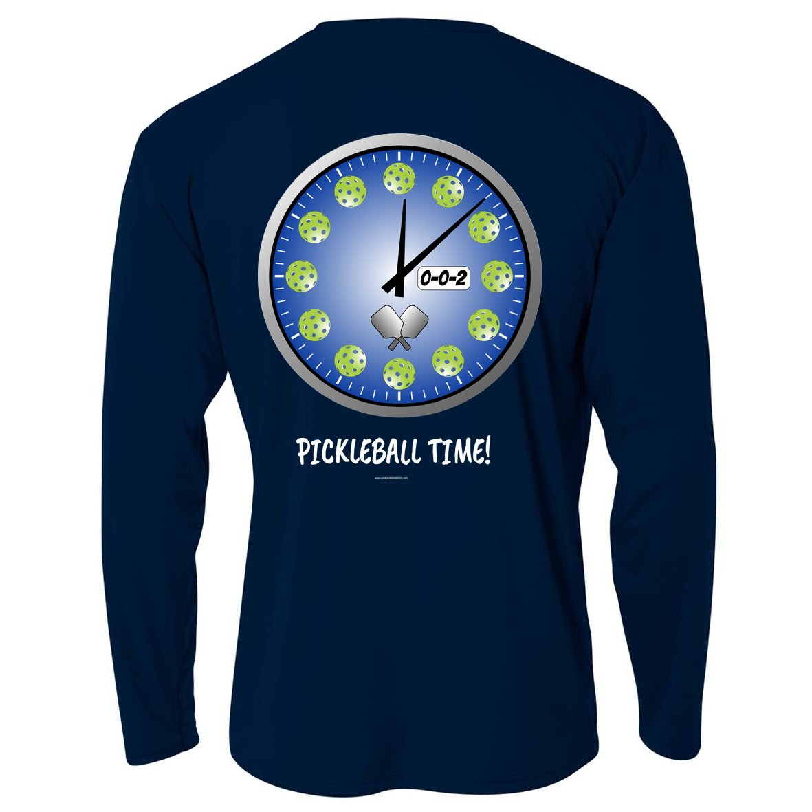 Pickleball Time Front And Back Cooling Performance Long Sleeve Crew