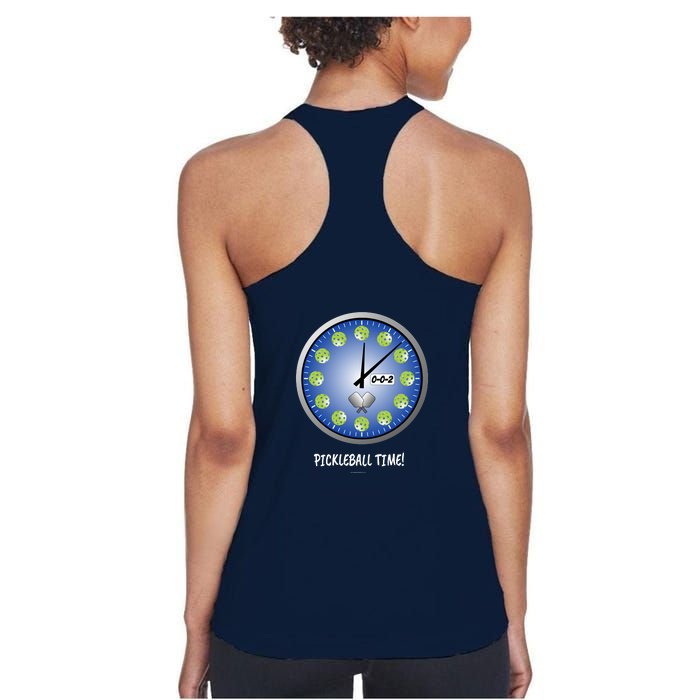 Pickleball Time Front And Back Women's Racerback Tank